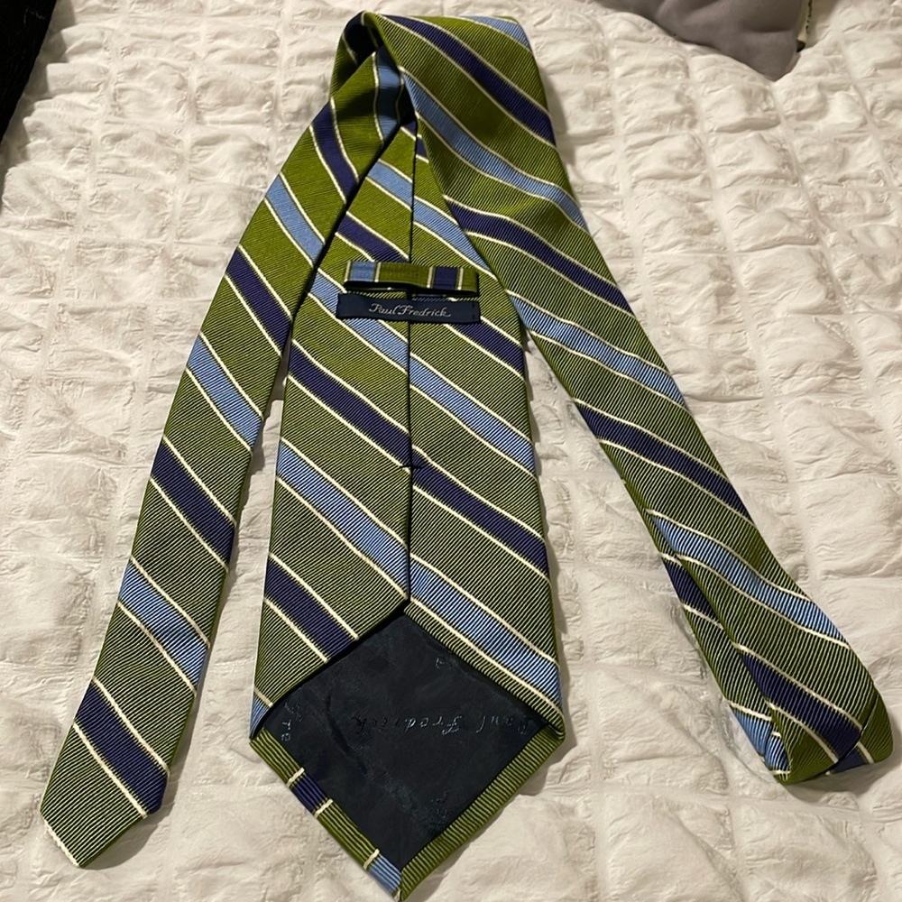 Green and blue Paul Fredrick tie